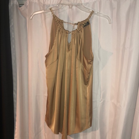 Golden silky chain link top dress - Picture 1 of 5